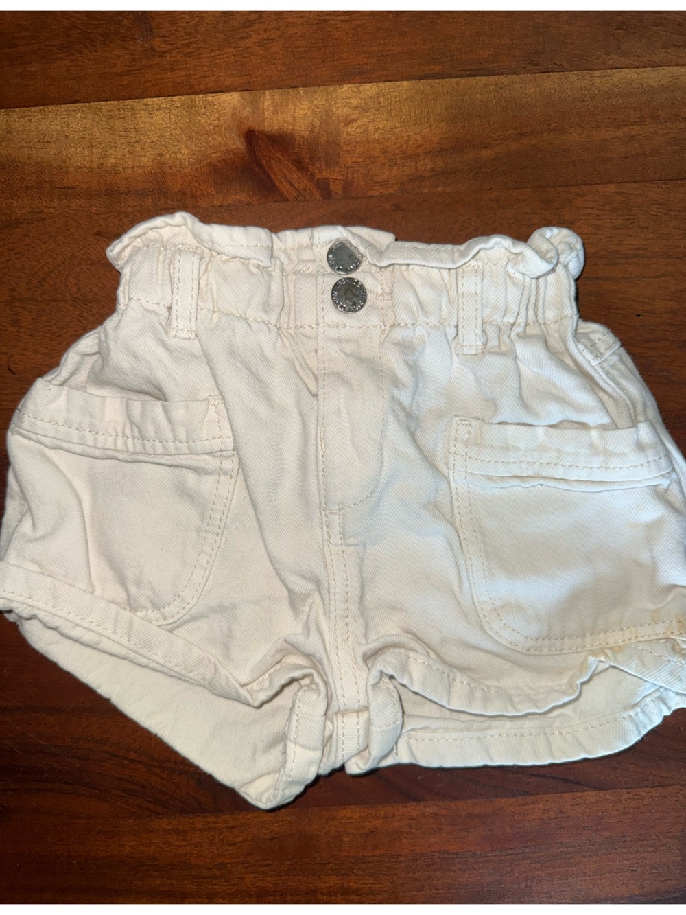Zara Cream/Tan Cotton Kids Shorts